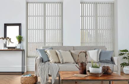 vertical blinds in windows