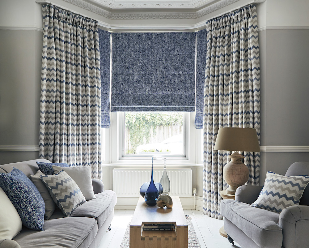 Roman blinds for living rooms