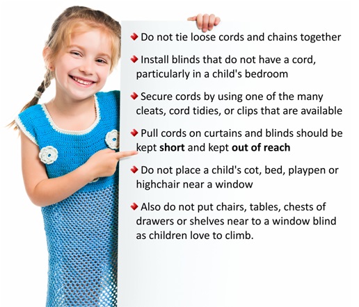 Blind Cord safety device, Cord tidy Child safe, P Clip, Roller Vertical