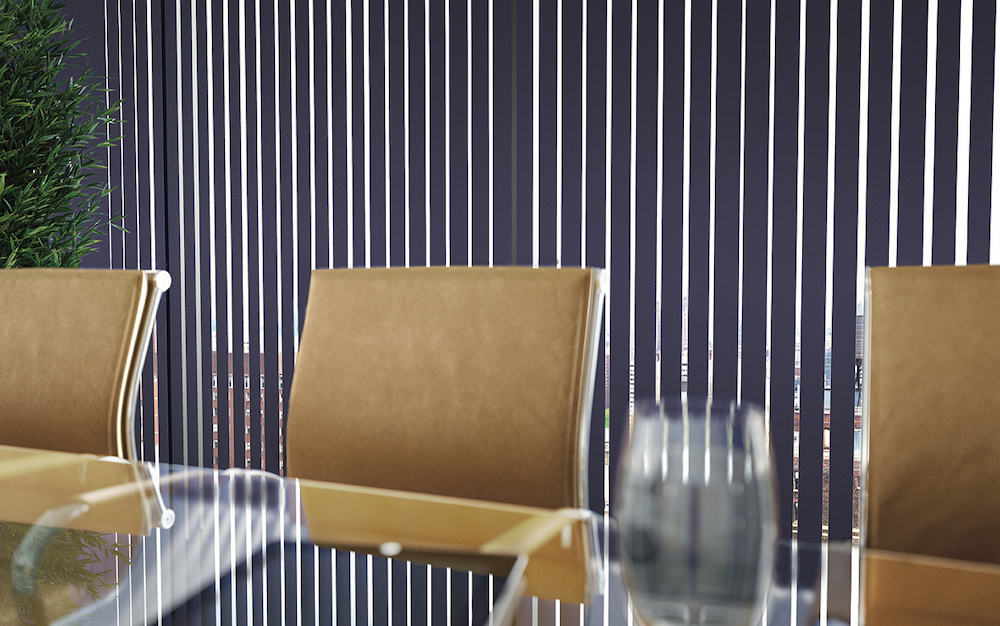 Vertical blinds for commercial properties 