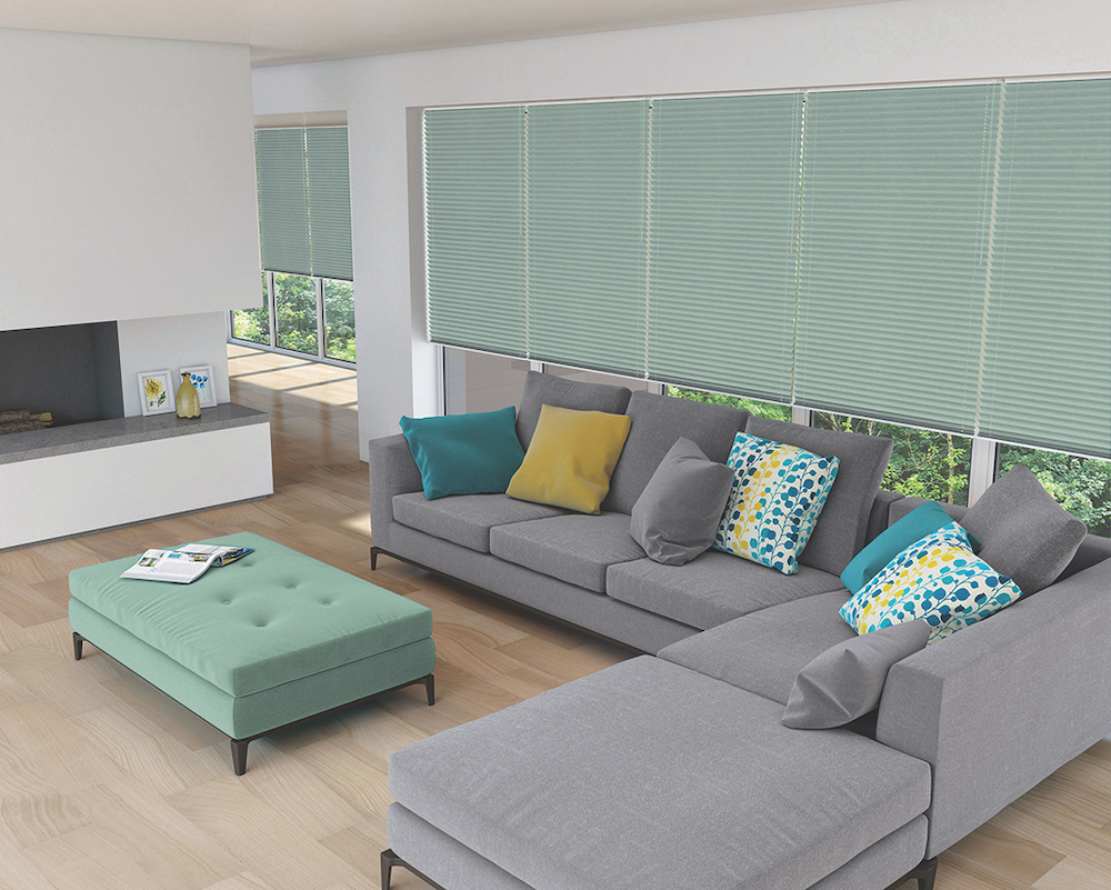 Pleated blinds for large windows 